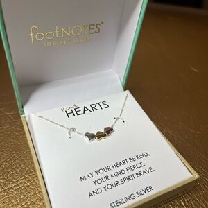 NEW FOOT NOTES HEART NECKLACE